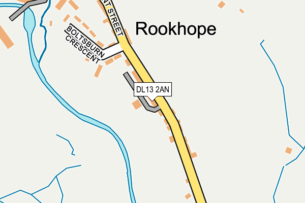 DL13 2AN map - OS OpenMap – Local (Ordnance Survey)