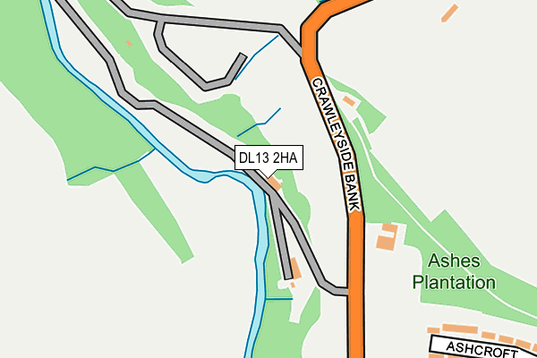 DL13 2HA map - OS OpenMap – Local (Ordnance Survey) DL13 2HA map - OS OpenMap – Local (Ordnance Survey)