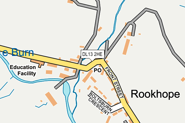 DL13 2HE map - OS OpenMap – Local (Ordnance Survey) DL13 2HE map - OS OpenMap – Local (Ordnance Survey)