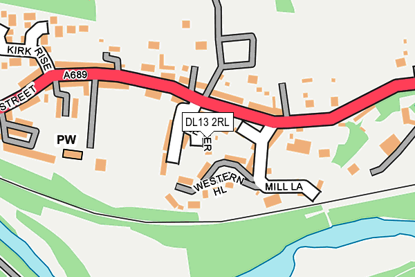 DL13 2RL map - OS OpenMap – Local (Ordnance Survey) DL13 2RL map - OS OpenMap – Local (Ordnance Survey)