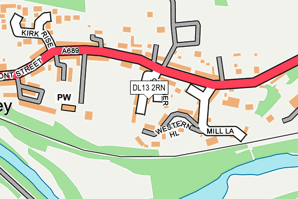 DL13 2RN map - OS OpenMap – Local (Ordnance Survey) DL13 2RN map - OS OpenMap – Local (Ordnance Survey)