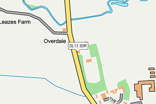 DL13 3DR map - OS OpenMap – Local (Ordnance Survey) DL13 3DR map - OS OpenMap – Local (Ordnance Survey)