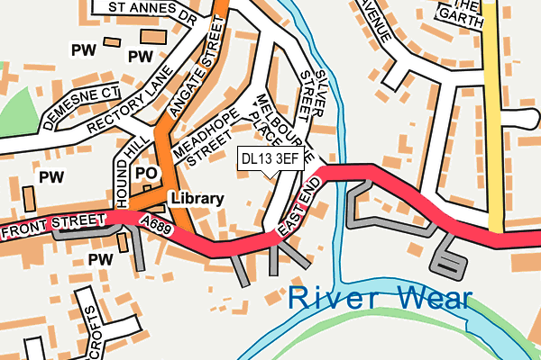 DL13 3EF map - OS OpenMap – Local (Ordnance Survey) DL13 3EF map - OS OpenMap – Local (Ordnance Survey)