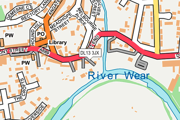 DL13 3JX map - OS OpenMap – Local (Ordnance Survey) DL13 3JX map - OS OpenMap – Local (Ordnance Survey)