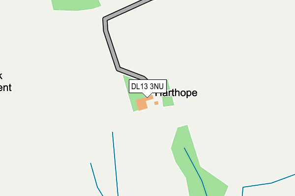DL13 3NU map - OS OpenMap – Local (Ordnance Survey) DL13 3NU map - OS OpenMap – Local (Ordnance Survey)