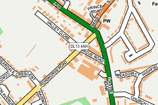 DL13 4AH map - OS OpenMap – Local (Ordnance Survey) DL13 4AH map - OS OpenMap – Local (Ordnance Survey)