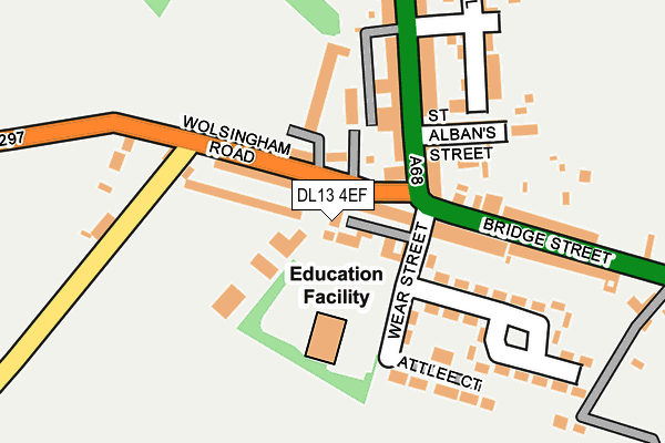 DL13 4EF map - OS OpenMap – Local (Ordnance Survey) DL13 4EF map - OS OpenMap – Local (Ordnance Survey)