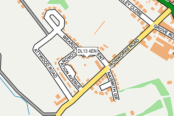 DL13 4EN map - OS OpenMap – Local (Ordnance Survey) DL13 4EN map - OS OpenMap – Local (Ordnance Survey)
