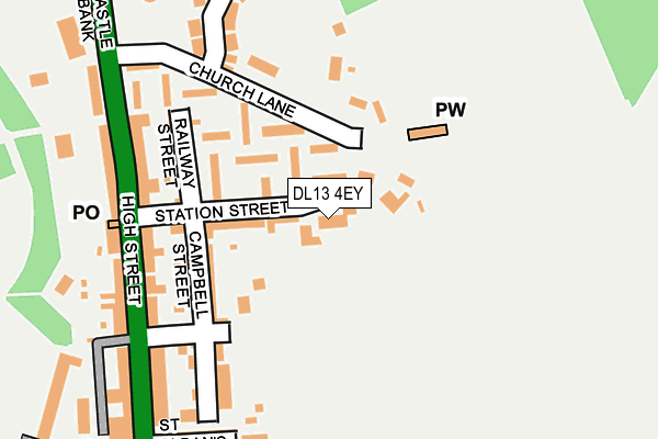 DL13 4EY map - OS OpenMap – Local (Ordnance Survey) DL13 4EY map - OS OpenMap – Local (Ordnance Survey)