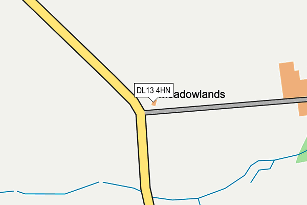 DL13 4HN map - OS OpenMap – Local (Ordnance Survey) DL13 4HN map - OS OpenMap – Local (Ordnance Survey)