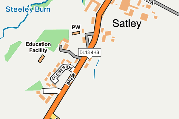 DL13 4HS map - OS OpenMap – Local (Ordnance Survey) DL13 4HS map - OS OpenMap – Local (Ordnance Survey)