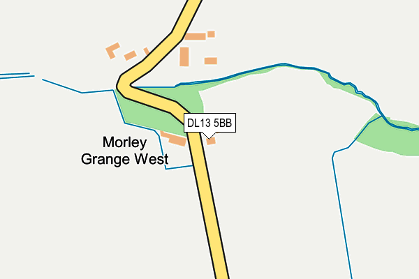 DL13 5BB map - OS OpenMap – Local (Ordnance Survey) DL13 5BB map - OS OpenMap – Local (Ordnance Survey)