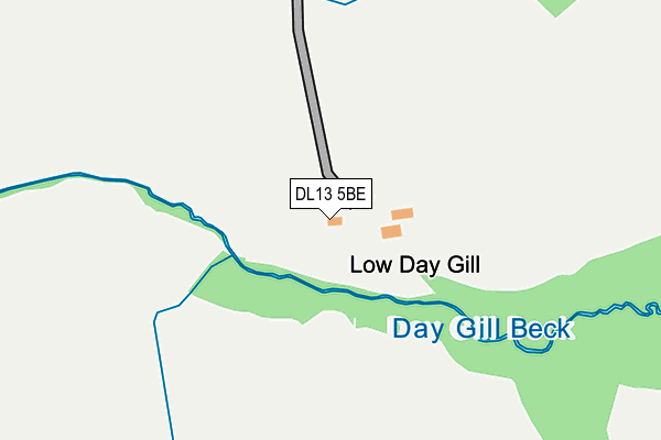 DL13 5BE map - OS OpenMap – Local (Ordnance Survey) DL13 5BE map - OS OpenMap – Local (Ordnance Survey)