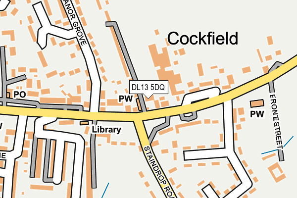 DL13 5DQ map - OS OpenMap – Local (Ordnance Survey)