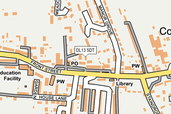 DL13 5DT map - OS OpenMap – Local (Ordnance Survey) DL13 5DT map - OS OpenMap – Local (Ordnance Survey)
