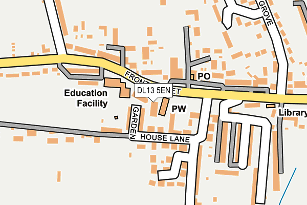 DL13 5EN map - OS OpenMap – Local (Ordnance Survey) DL13 5EN map - OS OpenMap – Local (Ordnance Survey)