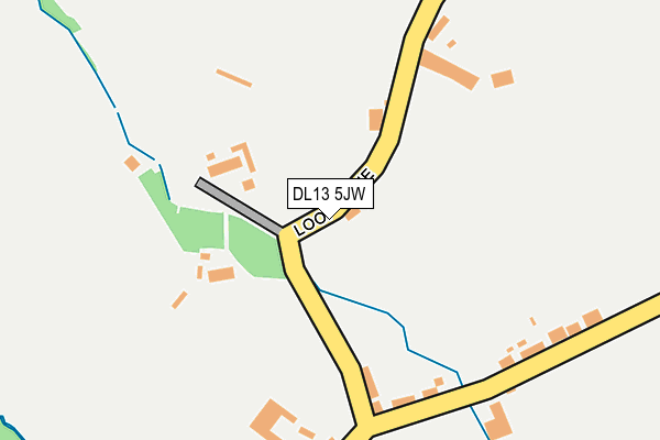 DL13 5JW map - OS OpenMap – Local (Ordnance Survey) DL13 5JW map - OS OpenMap – Local (Ordnance Survey)