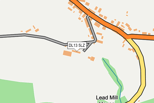 DL13 5LZ map - OS OpenMap – Local (Ordnance Survey) DL13 5LZ map - OS OpenMap – Local (Ordnance Survey)