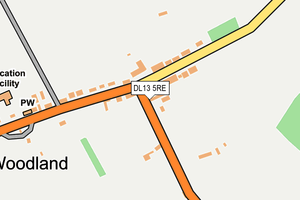 DL13 5RE map - OS OpenMap – Local (Ordnance Survey) DL13 5RE map - OS OpenMap – Local (Ordnance Survey)