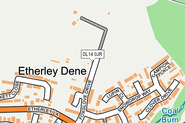 DL14 0JR map - OS OpenMap – Local (Ordnance Survey) DL14 0JR map - OS OpenMap – Local (Ordnance Survey)