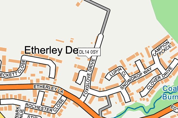 DL14 0SY map - OS OpenMap – Local (Ordnance Survey) DL14 0SY map - OS OpenMap – Local (Ordnance Survey)