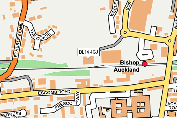 DL14 4GJ map - OS OpenMap – Local (Ordnance Survey) DL14 4GJ map - OS OpenMap – Local (Ordnance Survey)