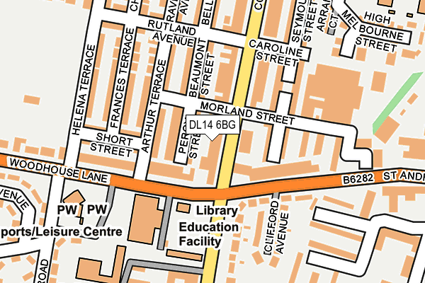 DL14 6BG map - OS OpenMap – Local (Ordnance Survey) DL14 6BG map - OS OpenMap – Local (Ordnance Survey)