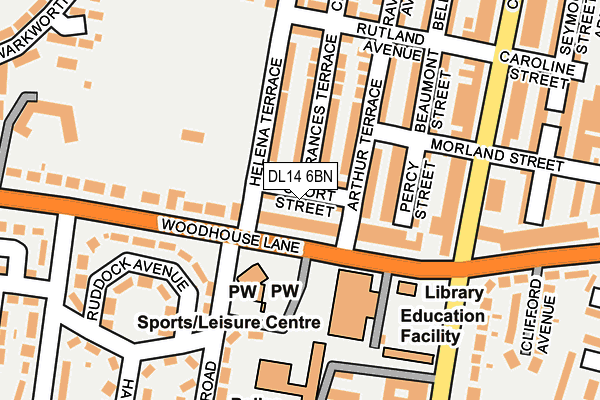 DL14 6BN map - OS OpenMap – Local (Ordnance Survey) DL14 6BN map - OS OpenMap – Local (Ordnance Survey)