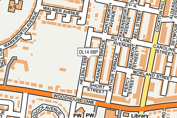 DL14 6BP map - OS OpenMap – Local (Ordnance Survey) DL14 6BP map - OS OpenMap – Local (Ordnance Survey)