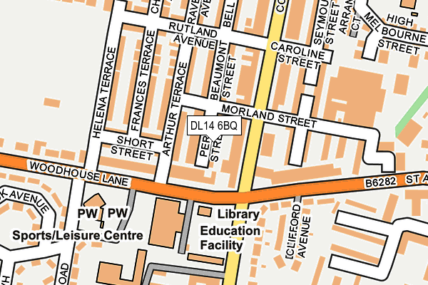 DL14 6BQ map - OS OpenMap – Local (Ordnance Survey) DL14 6BQ map - OS OpenMap – Local (Ordnance Survey)