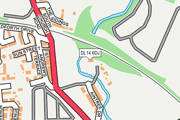 DL14 6DJ map - OS OpenMap – Local (Ordnance Survey) DL14 6DJ map - OS OpenMap – Local (Ordnance Survey)