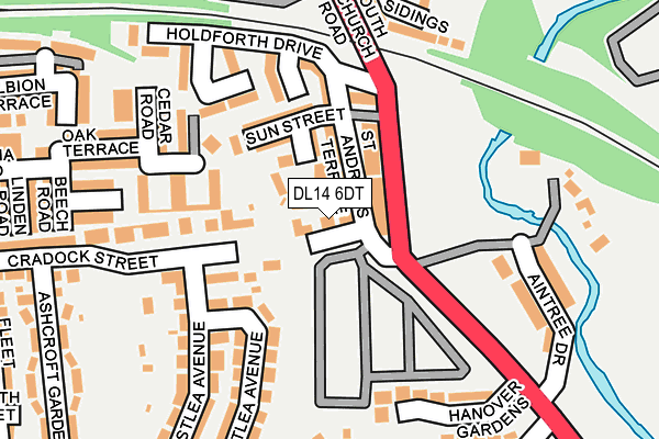 DL14 6DT map - OS OpenMap – Local (Ordnance Survey) DL14 6DT map - OS OpenMap – Local (Ordnance Survey)