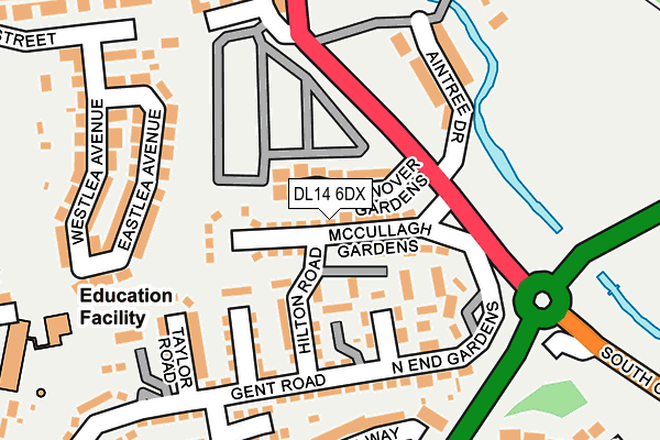 DL14 6DX map - OS OpenMap – Local (Ordnance Survey) DL14 6DX map - OS OpenMap – Local (Ordnance Survey)