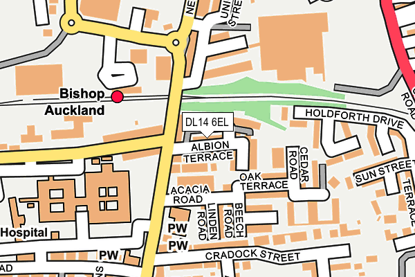 DL14 6EL map - OS OpenMap – Local (Ordnance Survey) DL14 6EL map - OS OpenMap – Local (Ordnance Survey)