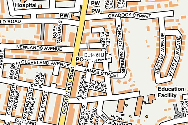 DL14 6HJ map - OS OpenMap – Local (Ordnance Survey) DL14 6HJ map - OS OpenMap – Local (Ordnance Survey)