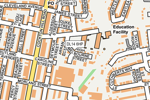 DL14 6HP map - OS OpenMap – Local (Ordnance Survey) DL14 6HP map - OS OpenMap – Local (Ordnance Survey)