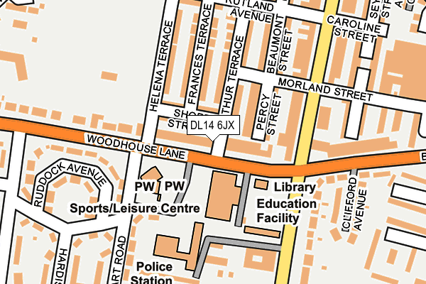 DL14 6JX map - OS OpenMap – Local (Ordnance Survey) DL14 6JX map - OS OpenMap – Local (Ordnance Survey)