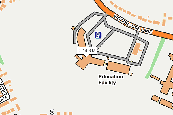 DL14 6JZ map - OS OpenMap – Local (Ordnance Survey) DL14 6JZ map - OS OpenMap – Local (Ordnance Survey)