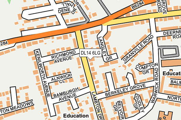 DL14 6LG map - OS OpenMap – Local (Ordnance Survey) DL14 6LG map - OS OpenMap – Local (Ordnance Survey)