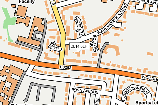 DL14 6LH map - OS OpenMap – Local (Ordnance Survey) DL14 6LH map - OS OpenMap – Local (Ordnance Survey)