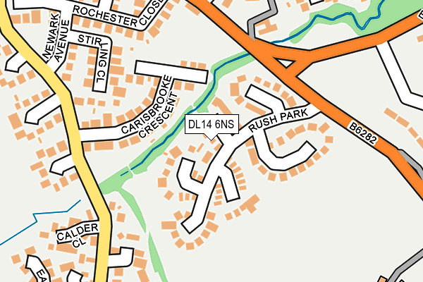 DL14 6NS map - OS OpenMap – Local (Ordnance Survey) DL14 6NS map - OS OpenMap – Local (Ordnance Survey)