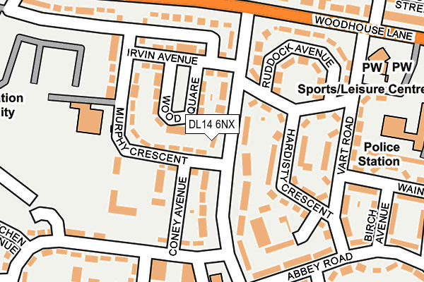 DL14 6NX map - OS OpenMap – Local (Ordnance Survey) DL14 6NX map - OS OpenMap – Local (Ordnance Survey)