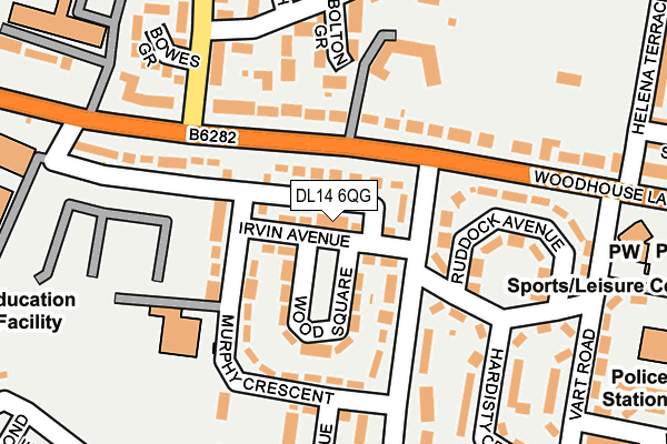 DL14 6QG map - OS OpenMap – Local (Ordnance Survey) DL14 6QG map - OS OpenMap – Local (Ordnance Survey)
