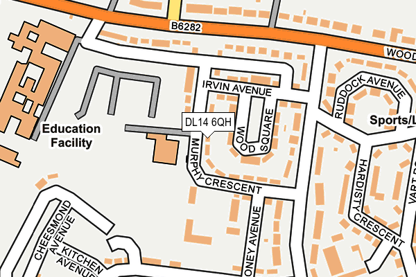 DL14 6QH map - OS OpenMap – Local (Ordnance Survey) DL14 6QH map - OS OpenMap – Local (Ordnance Survey)