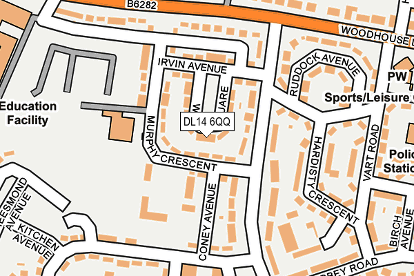 DL14 6QQ map - OS OpenMap – Local (Ordnance Survey) DL14 6QQ map - OS OpenMap – Local (Ordnance Survey)