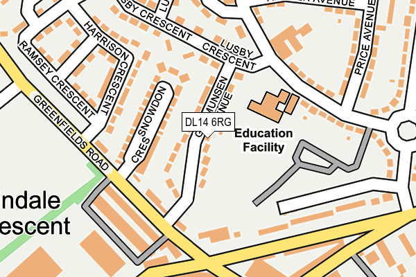 DL14 6RG map - OS OpenMap – Local (Ordnance Survey) DL14 6RG map - OS OpenMap – Local (Ordnance Survey)