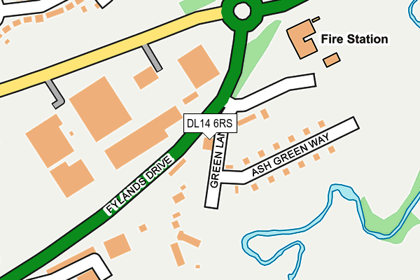DL14 6RS map - OS OpenMap – Local (Ordnance Survey) DL14 6RS map - OS OpenMap – Local (Ordnance Survey)