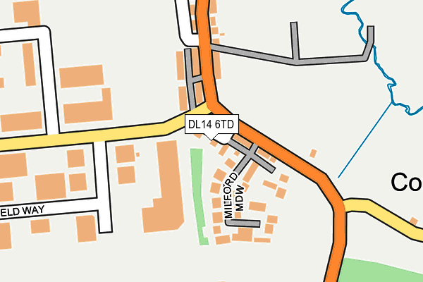 DL14 6TD map - OS OpenMap – Local (Ordnance Survey) DL14 6TD map - OS OpenMap – Local (Ordnance Survey)