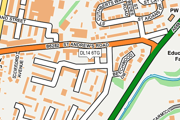 DL14 6TG map - OS OpenMap – Local (Ordnance Survey) DL14 6TG map - OS OpenMap – Local (Ordnance Survey)