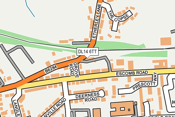 DL14 6TT map - OS OpenMap – Local (Ordnance Survey) DL14 6TT map - OS OpenMap – Local (Ordnance Survey)